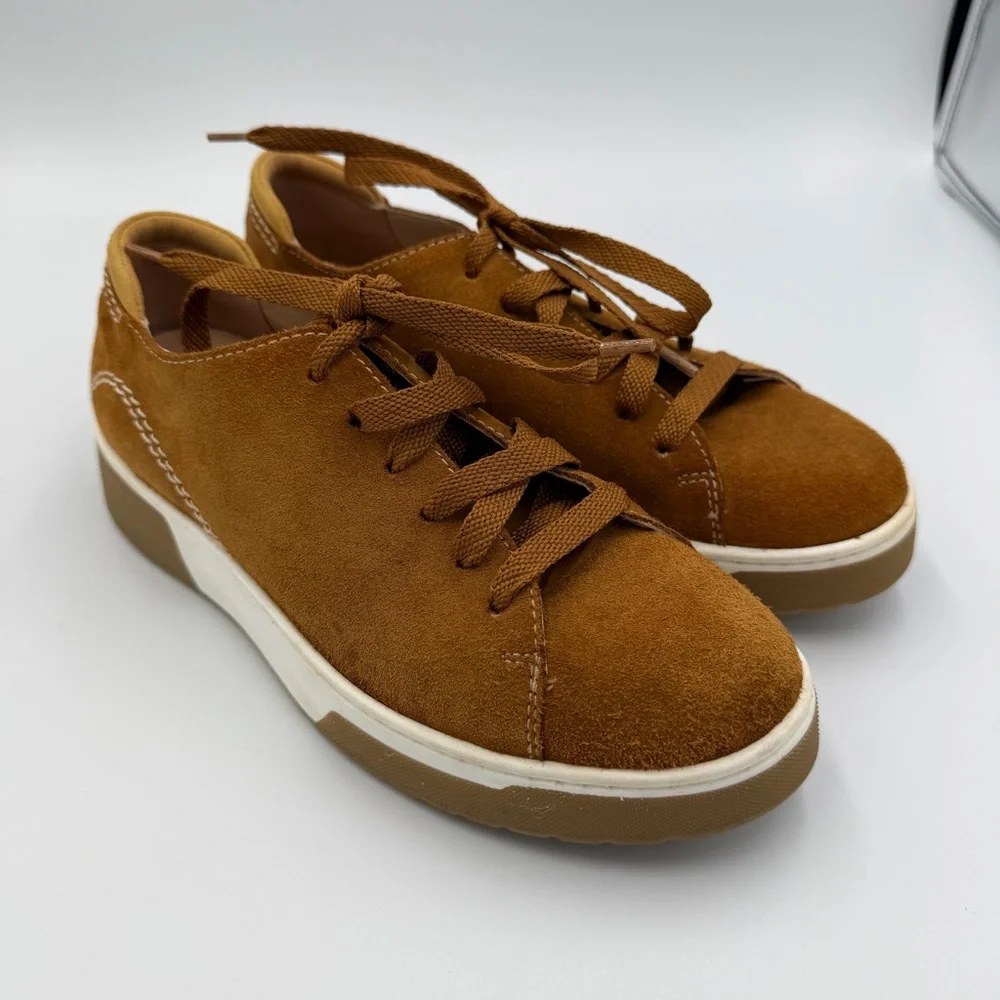 Geox Respira Brown Suede Lace-Up Sneakers – Size 35 (US 5)